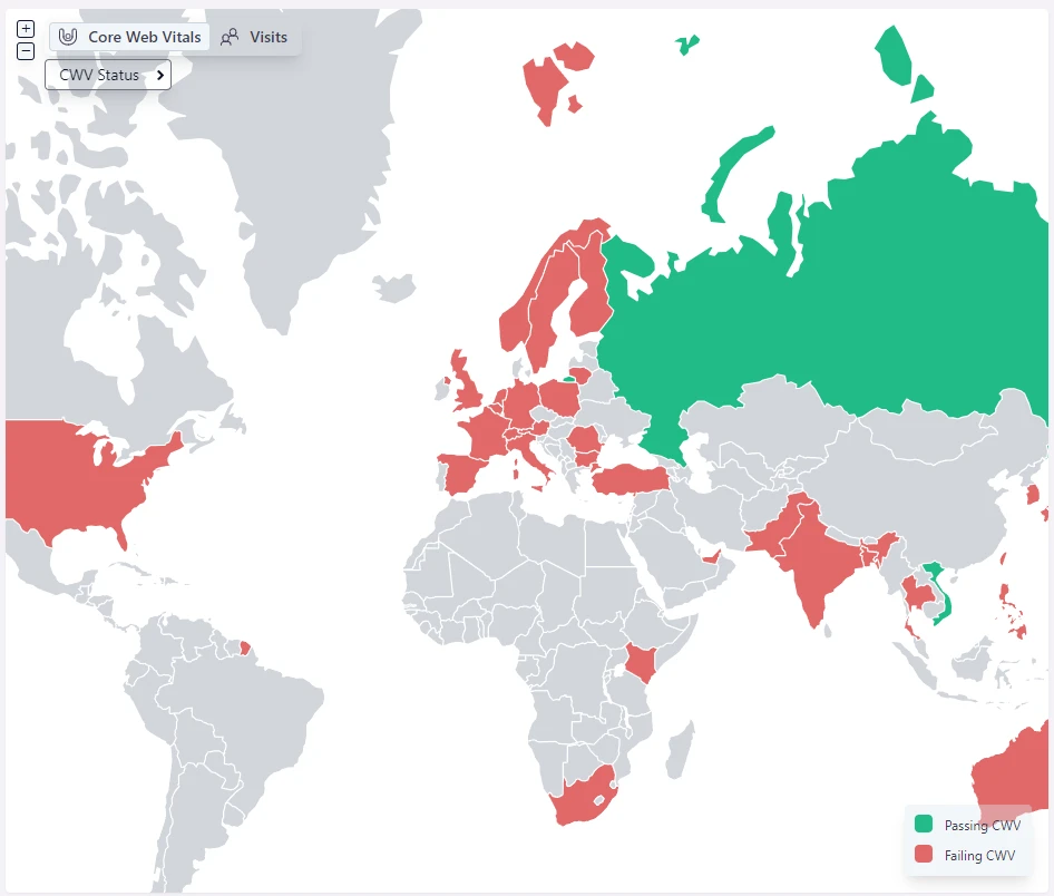 Countries distribution in Wattspeed